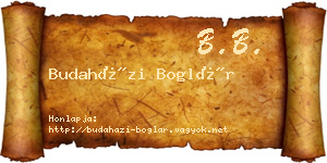 Budaházi Boglár névjegykártya